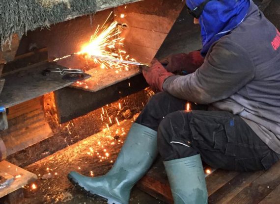 Travaux de réparation du clapet du barrage de Vesoul