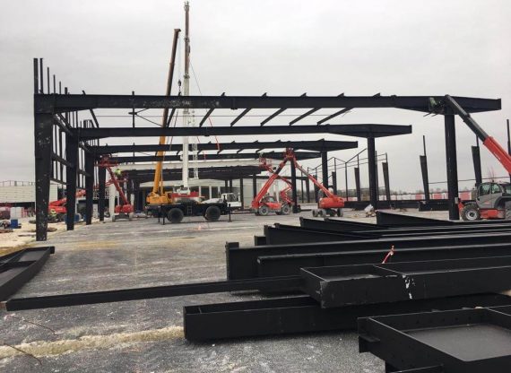 Réalisation du montage de la charpente d’un bâtiment industriel de 120t à PARIS