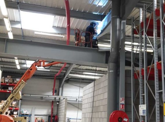 Travaux de renforcement et de soudure sur le site de Lectra à BORDEAUX